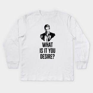 Lucifer Morningstar What Is It You Desire Kids Long Sleeve T-Shirt